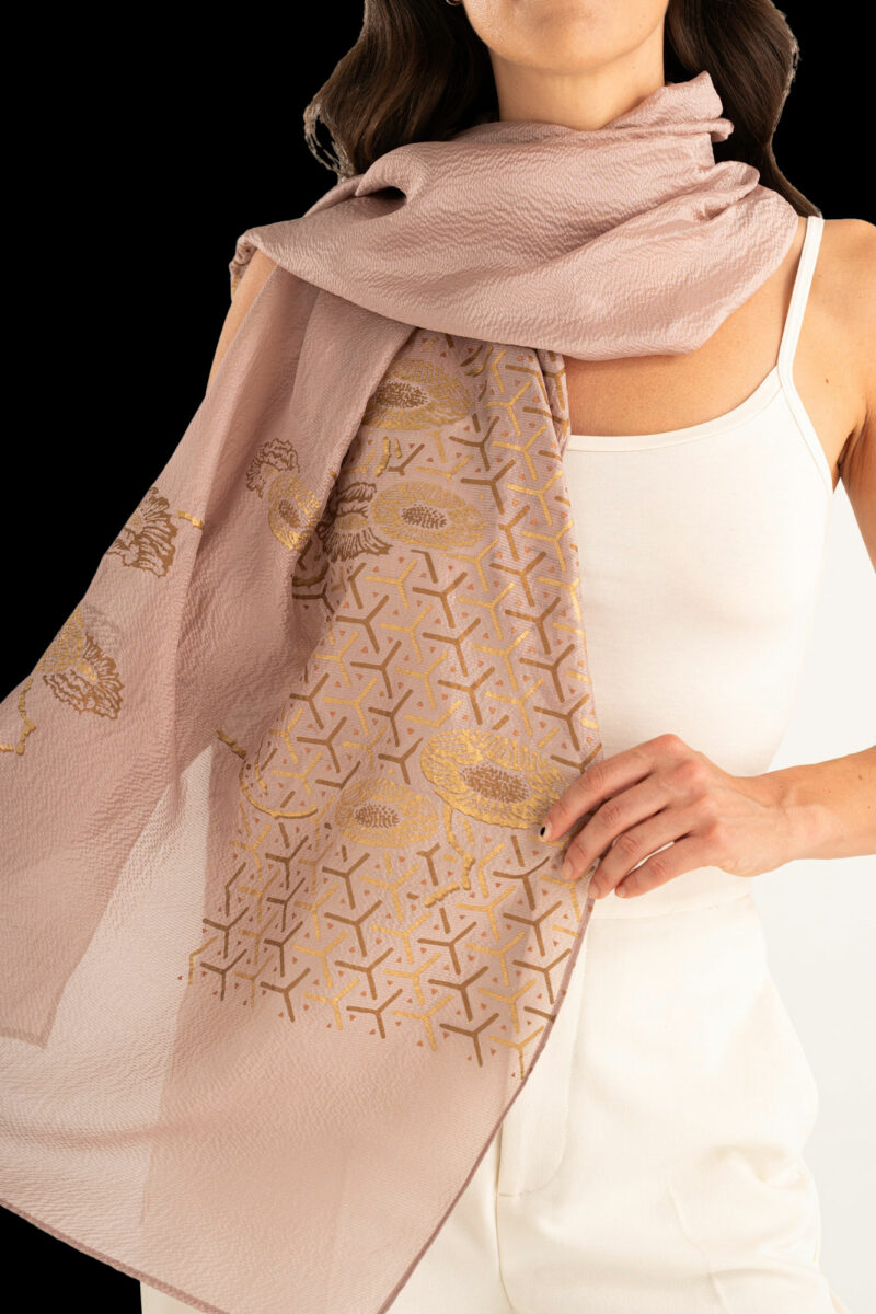 Crepe Georgette Scarf | Japan Mauve