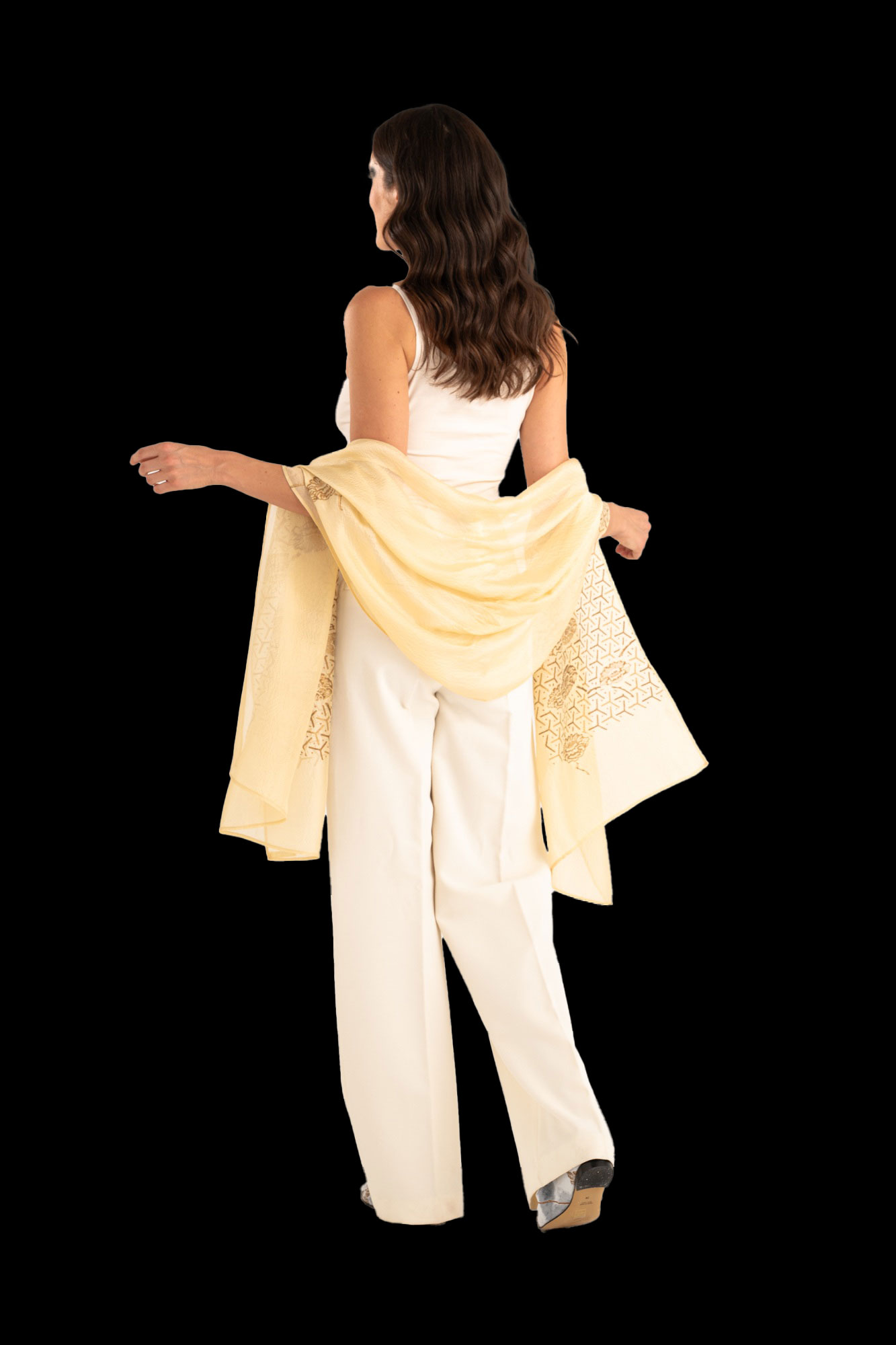 Crepe Georgette Scarf | Japan Beige