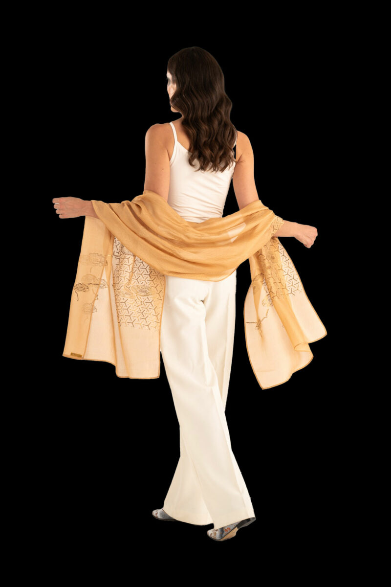 Crepe Georgette Scarf | Japan Light Biscuit