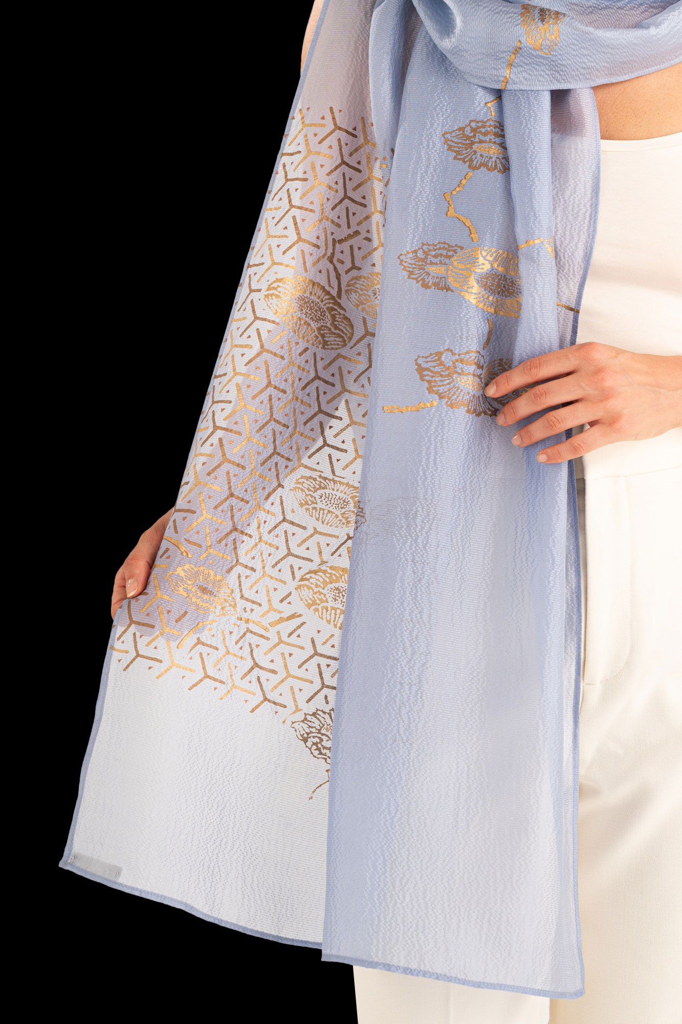 Crepe Georgette Scarf | Japan Pervinca