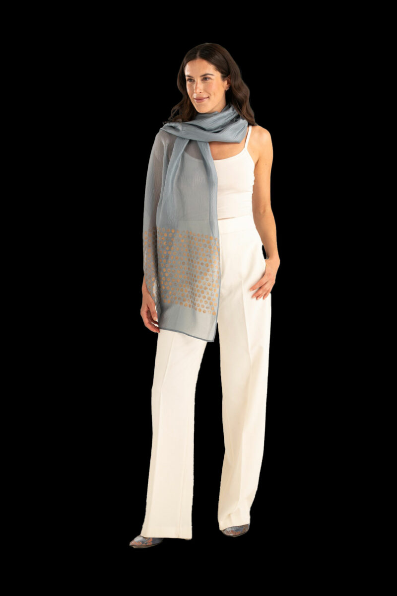 Crepe Georgette Scarf | Zecchino Candy Blue