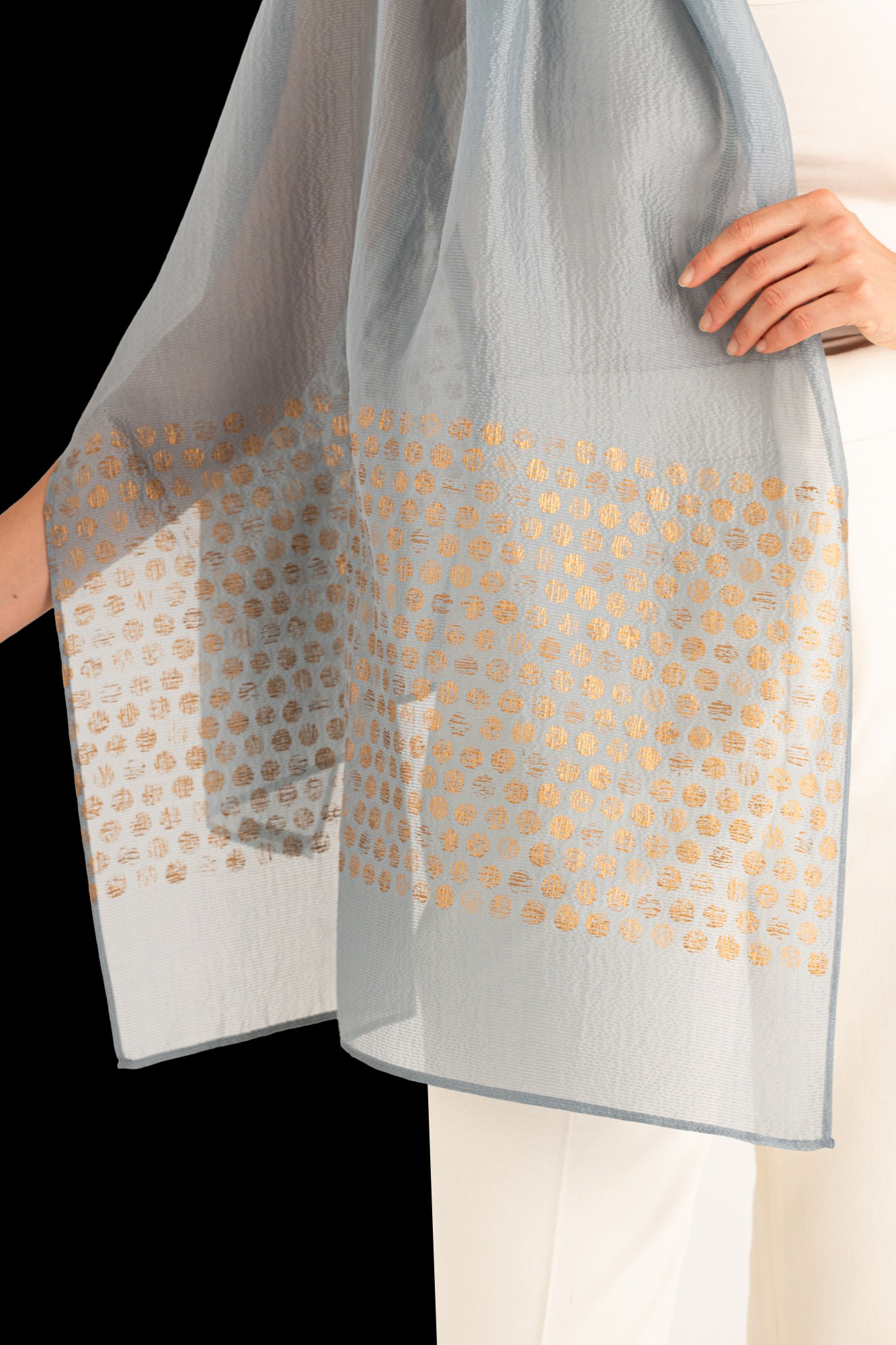 Crepe Georgette Scarf | Zecchino Candy Blue